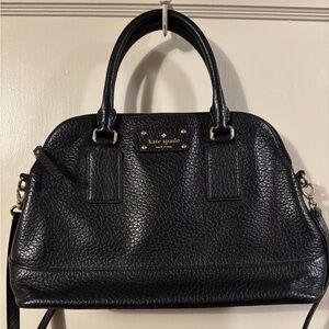Kate Spade Black Satchel with Structured Dome Design